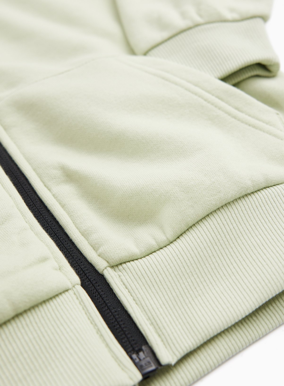 Light Green Zip Through Hoodie 11 years - Image 2 thumbnail